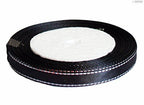 Elegant Black and Silver Craft DIY Party Ribbon Trim - Assorted Width and Styles (NO.FBS05 Satin 10mmx22m)