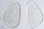 Close-up of silicone insoles showing cushioning detail