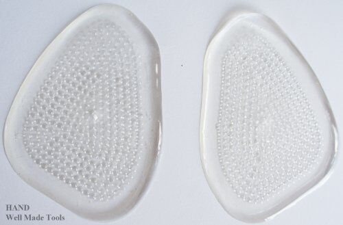Close-up of silicone insoles showing cushioning detail