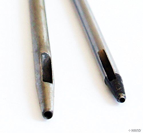 Close-up of the 1 mm leather eyelet hole punch