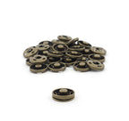 Pack of 20 vintage gold snap buttons, 12mm diameter.