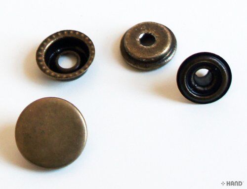 4-Part Silver Press Stud Buttons 15 mm