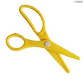 Two packs of 14cm kids safe plastic scissors in assorted colours.