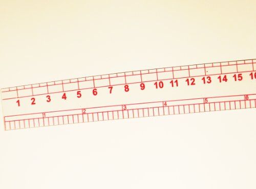 Ruler measuring a princess line pattern