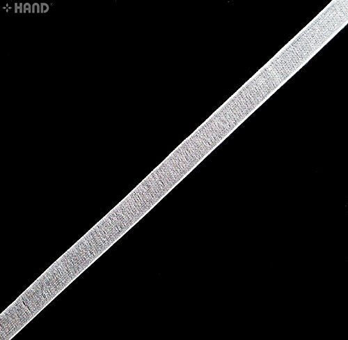 20m Black/White Ribbon - Assorted Styles (FW01 7mm White Sheer)