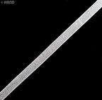 20m Black/White Ribbon - Assorted Styles (FW01 7mm White Sheer)