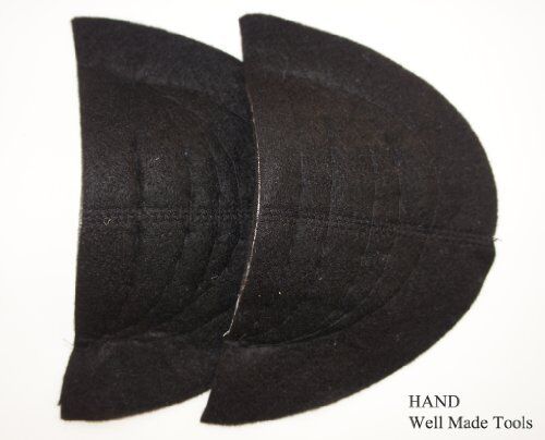 Two pairs of black premium canvas lined shoulder pads