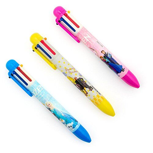 Frozen multicolour ballpoint pens in blue design