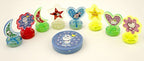 Cheerful Doraemon ink pad included with the stamp set.