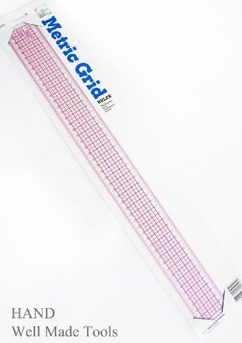 Close-up of the flexible grader ruler's measurement markings.