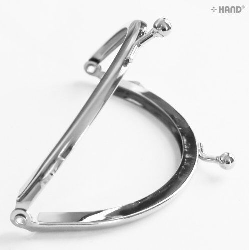 Side view of the arched half moon purse frame