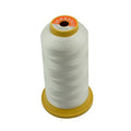 Spool of white polyester top stitching thread 210D 2 ply