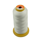 Spool of white polyester top stitching thread 210D 2 ply