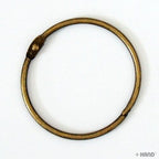 Vintage gold binding rings displayed in a row