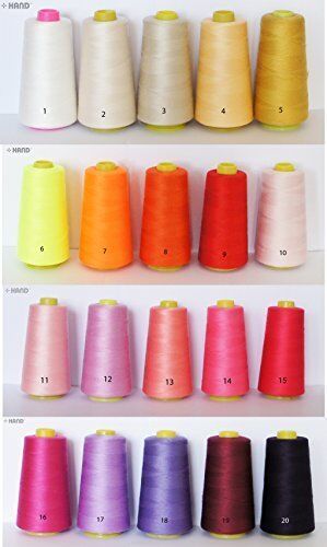 Spool of baby pink polyester thread, 3000 metres long.