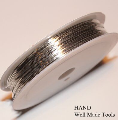 Roll of fine silver wire for bead crafting, size 0.3mm.