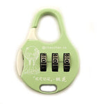 Clover Colourful 3 Digit Combination Padlock for Your School, Home, Locker, Bag, Diary - It's My Secret - Pastel Green