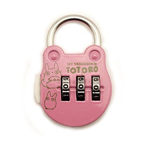 My Neighbour Totoro Colourful 3 Digit Combination Padlock for Your School, Home, Locker, Bag, Diary - It's My Secret - Pink