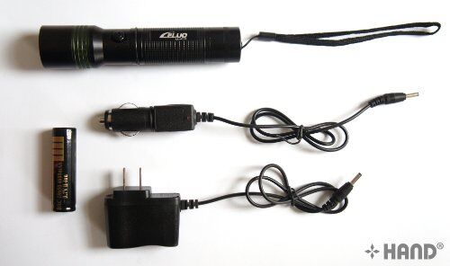 Close-up of the waterproof feature of the flashlight torch
