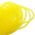 Lemon yellow tubular crin trim on a white background