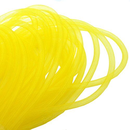 Elastic Lightweight Millinery Tubular Crin Trim - diameter 4 mm, appx 30 meters per pack - Lemon Yellow