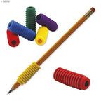 Two packs of 10 assorted pen grips displayed together