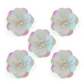 Close-up of No.8 white reflective flower sequin and bead trim.