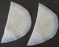 Two pairs of white premium thin canvas shoulder pads