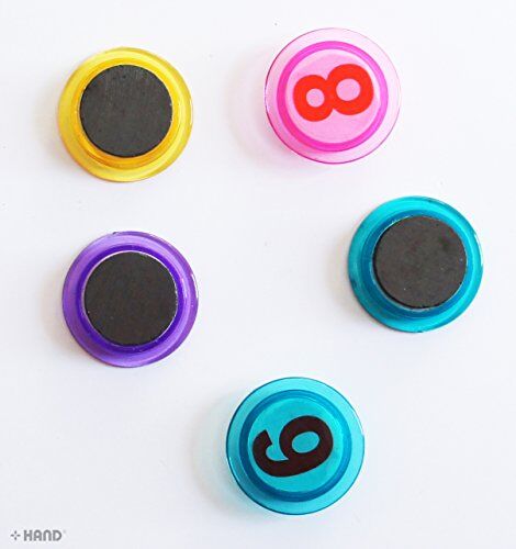 All ten magnetic numbers arranged neatly for educational use