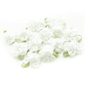 Pack of 20 pretty ribbon bow sew on trims with coloured flowers.