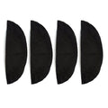 Two pairs of black narrow shoulder pads displayed on a white background.