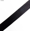 Close-up of black soft smooth knitted underwear elastic.