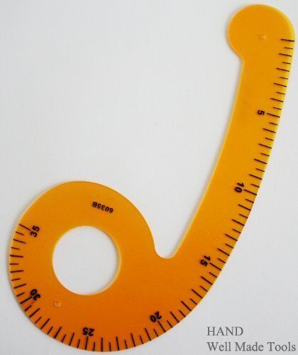 Flexible 6 shape pattern ruler displayed on a flat surface