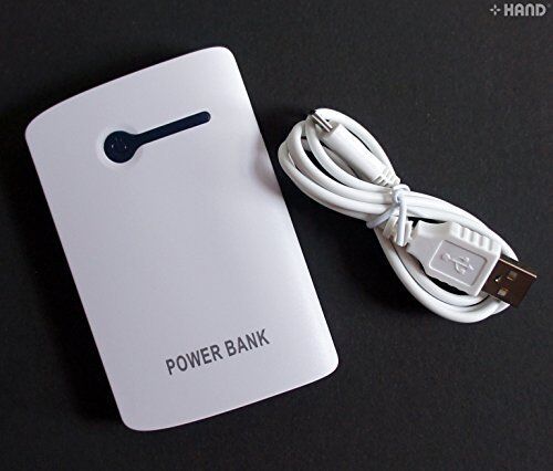 Portable battery charger showing front view with indicator lights