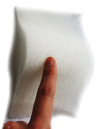 Two pairs of uncovered foam shoulder pads on a white background.