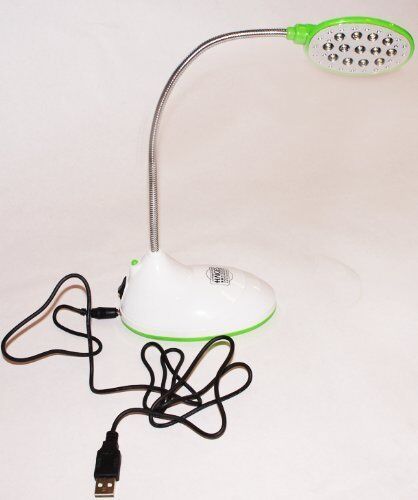 USB battery powered LED desktop lamp with 13 bulbs