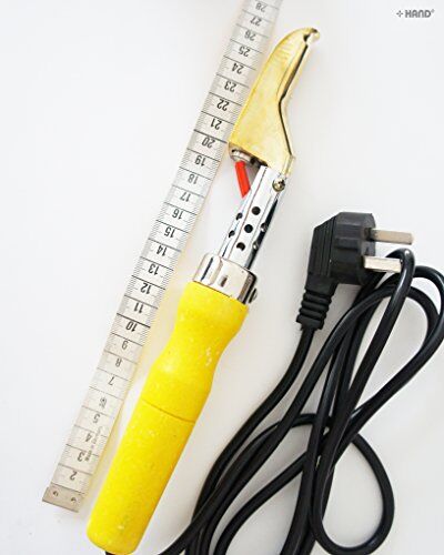 Close-up of leather iron heating element