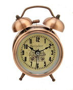 Alarm clock with night light feature in a dark setting