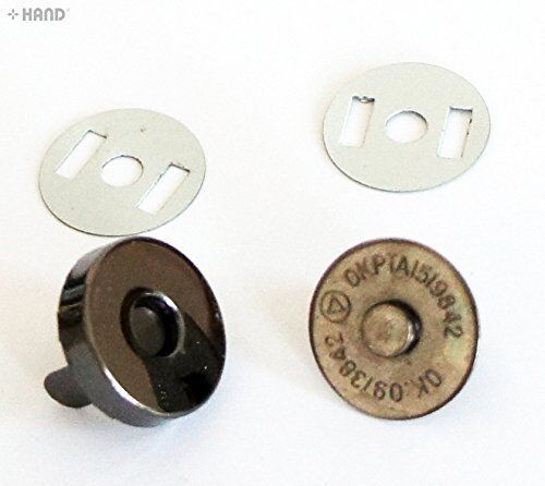 10 sets of dark copper magnetic snap buttons, 18 mm size