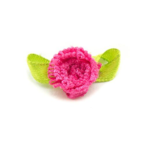 Pack of 20 pretty ribbon bows for clothing embellishment.
