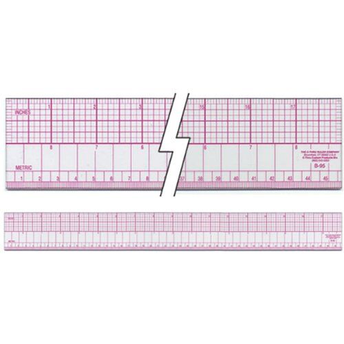 B95 flexible grader ruler showing clear metric and imperial markings.