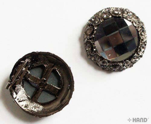 BR05 Beautiful Vintage Elegant Stone Brooch with Purple Crystals - pack of 2