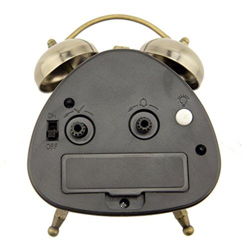 Close-up of the alarm clock showing the night light button.