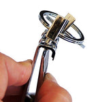 Brown variant of the leather keyring with buckle