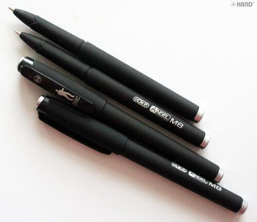 Set of 5 360 Angel M8 fine point black ink pens