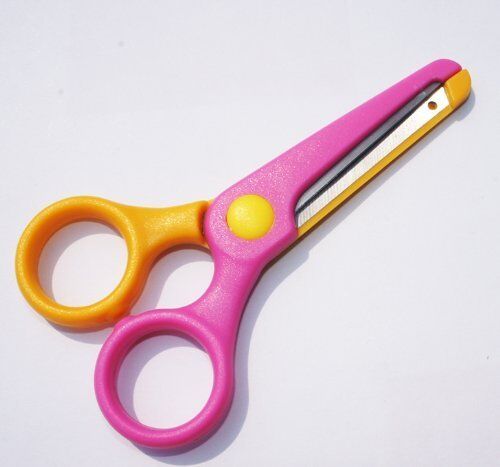 Pair of 4.5-inch blunt tip scissors in vibrant colours