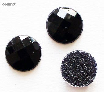 Round Hotfix - Iron On Rhinstone Diamante Gems 10mm, a Pack of Appx 400 (D09 Black - appx 68g)