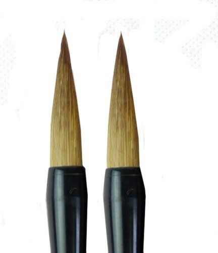 Close-up of the bristles on a Sumi brush for calligraphy.