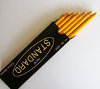 12 Non-Sharpening Wax China Marker Pencil, Yellow Colour 17cm