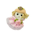 Goldilocks plush fabric decoration with blonde curls